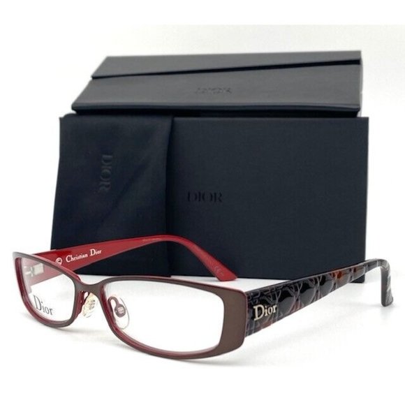 CHRISTIAN DIOR CD3763 0XLB Brown Red / Demo Lens 51mm Eyeglasses - Picture 1 of 4